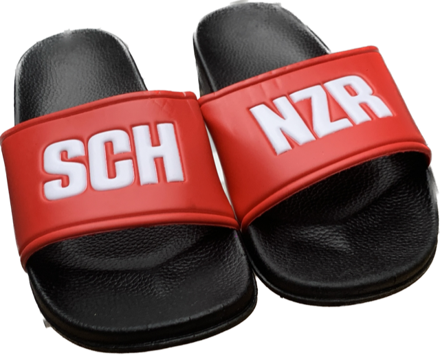 Badeschlappen Logo geprägt Badeschlappen Logo geprägt