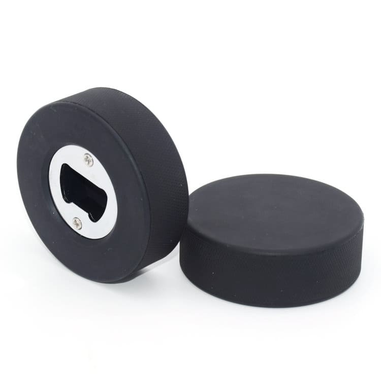 Eishockeypuck mit Flaschenöffner Eishockeypuck mit Flaschenöffner