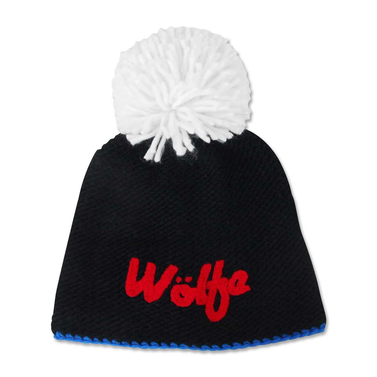 Pudelmütze Riesenbommel handbestickt Winter 2 Pudelmütze Riesenbommel handbestickt Winter 2