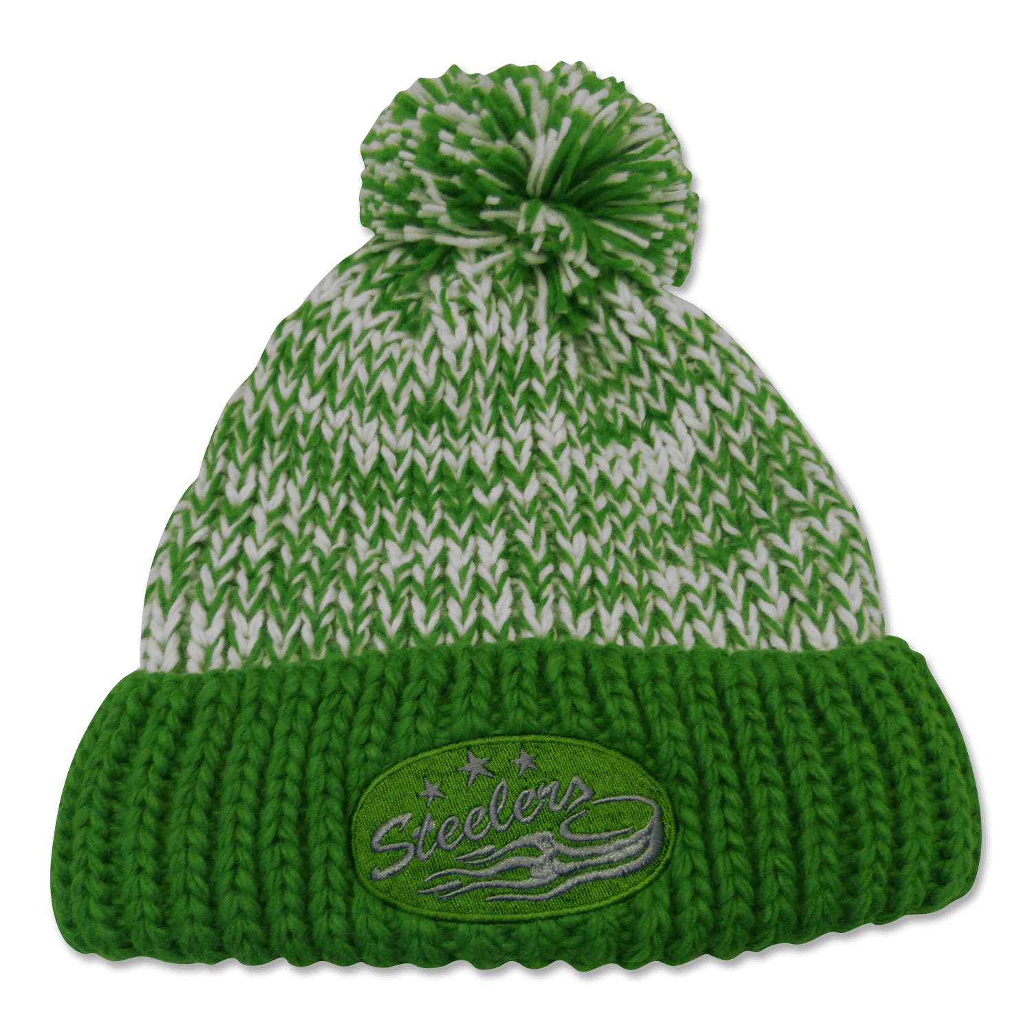 Pudelmütze Riesenbommel 2-farbig grobgestrickt Winter 5