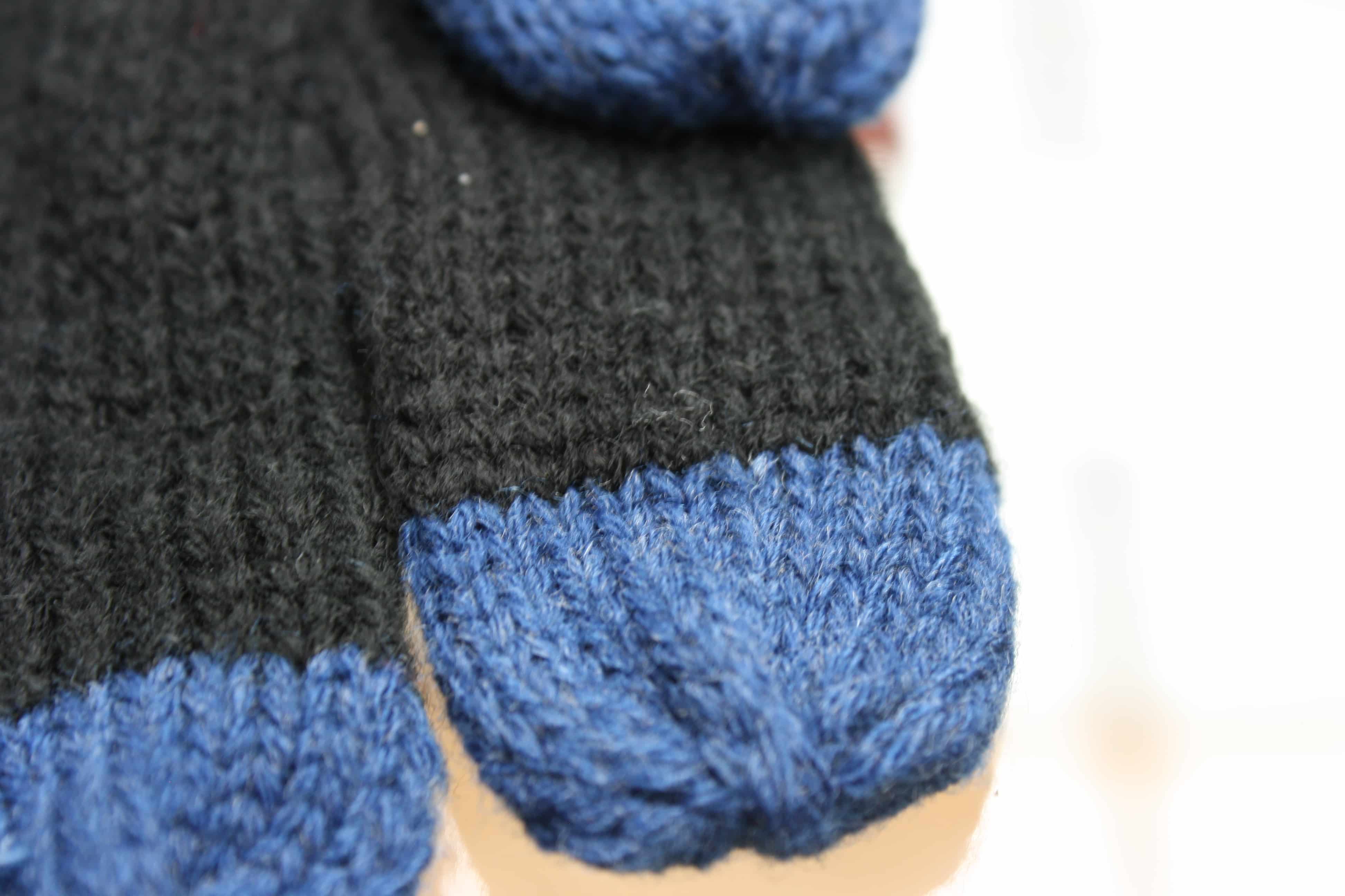 Handschuh gestrickt, mit Touch u. Weblabel