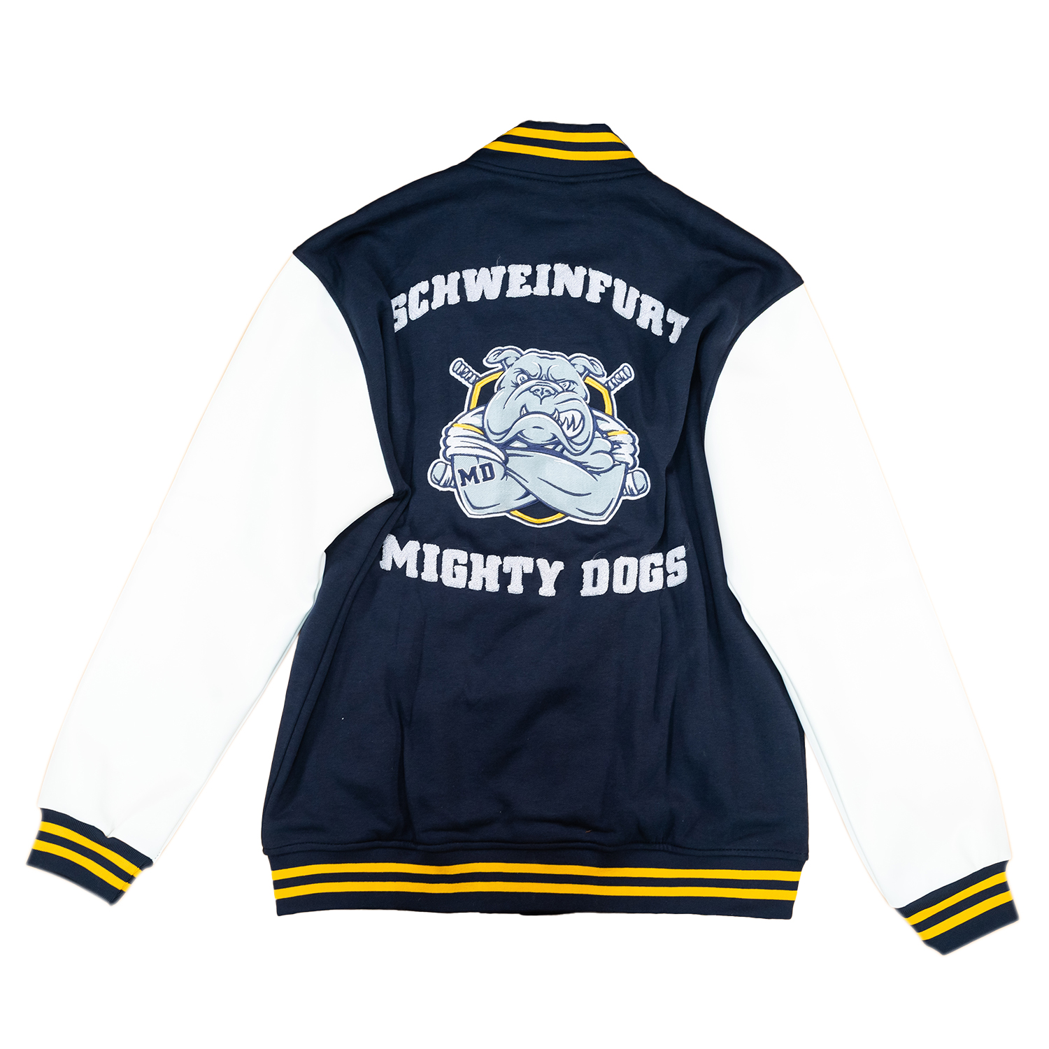 Collegejacke / Baseballjacke mit Ärmeln aus Kunstleder Collegejacke / Baseballjacke mit Ärmeln aus Kunstleder