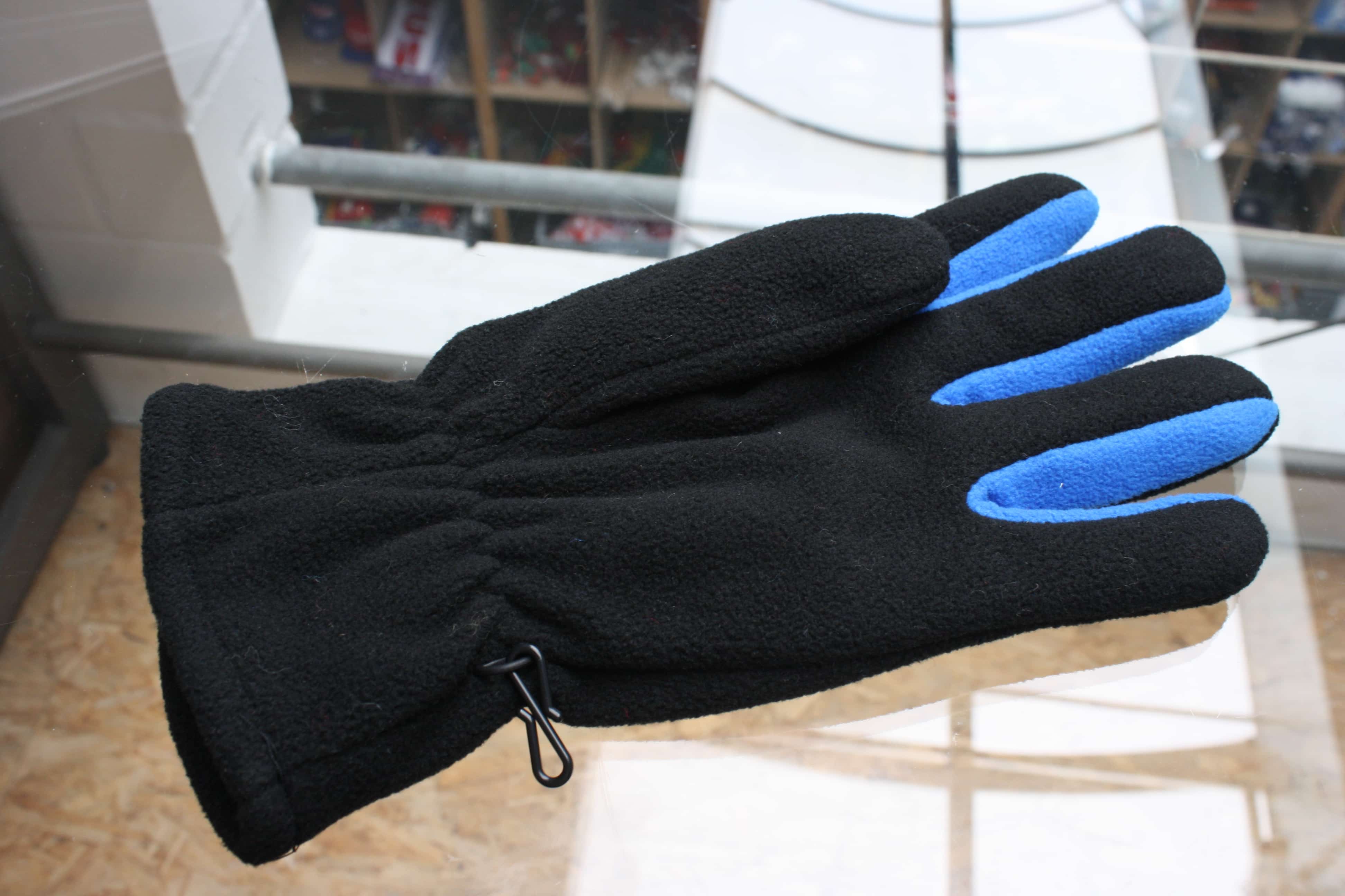 Handschuh Fleece 2-farbig und bestickt