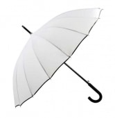 Regenschirm m. gebogenem Kunststoffgriff Regenschirm m. gebogenem Kunststoffgriff