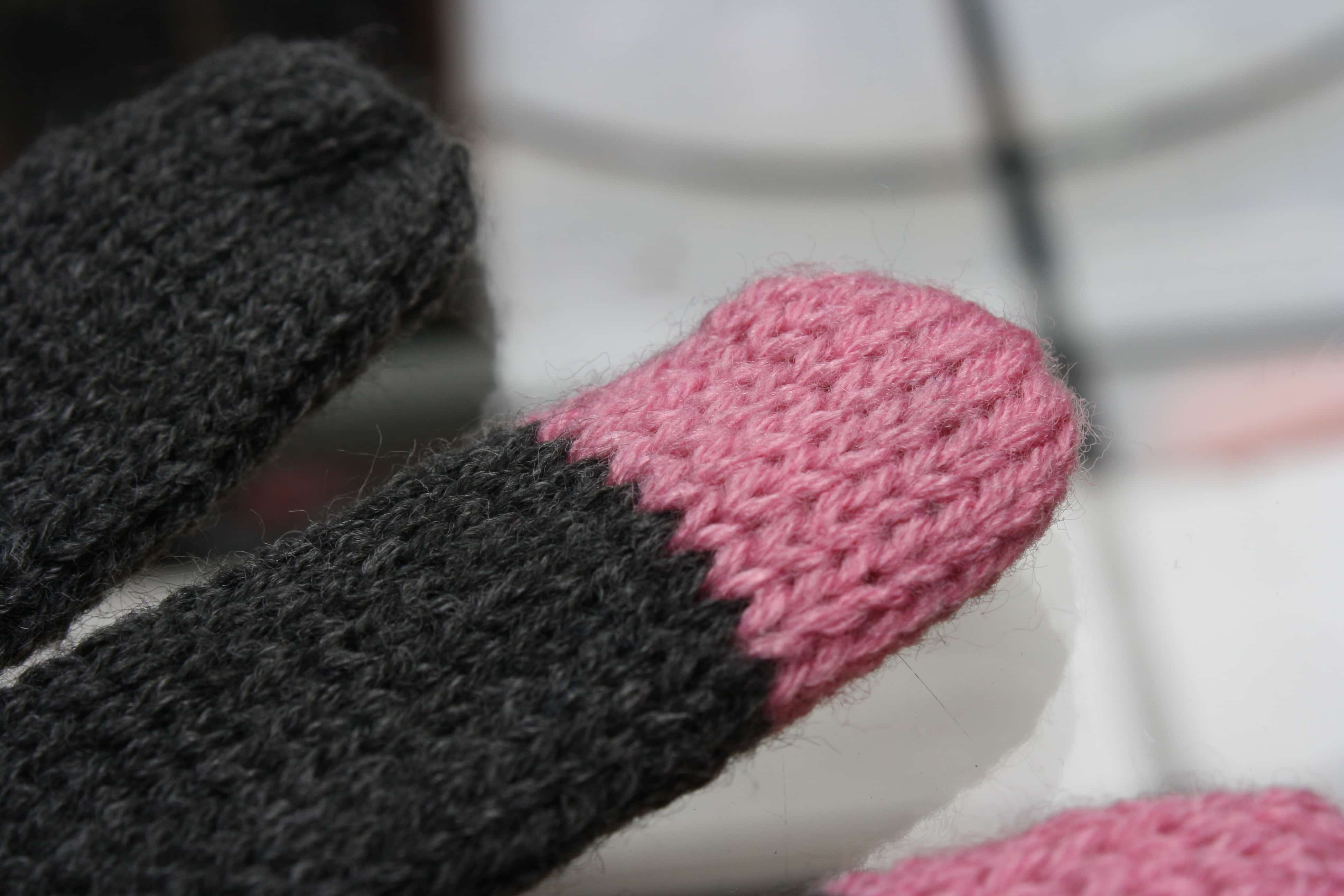 Handschuh gestrickt, mit Touch u. Weblabel