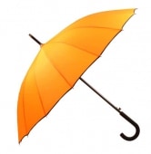 Regenschirm m. gebogenem Kunststoffgriff Regenschirm m. gebogenem Kunststoffgriff