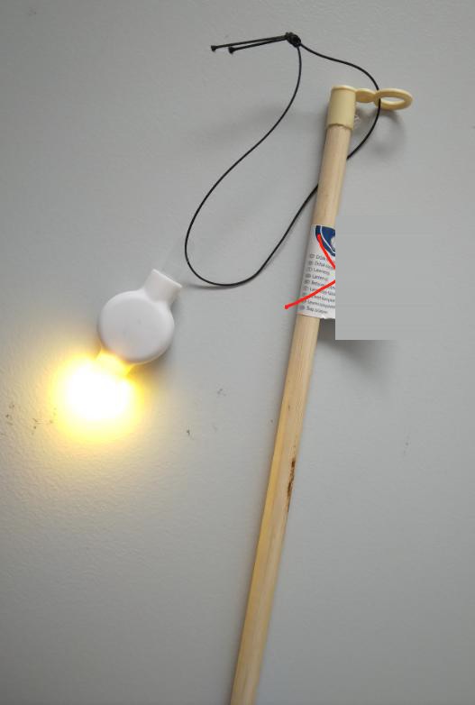 Laternenstab 55 cm aus Holz mit Licht