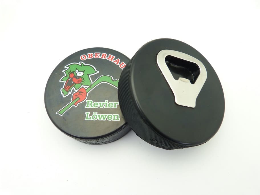 Eishockeypuck mit Flaschenöffner