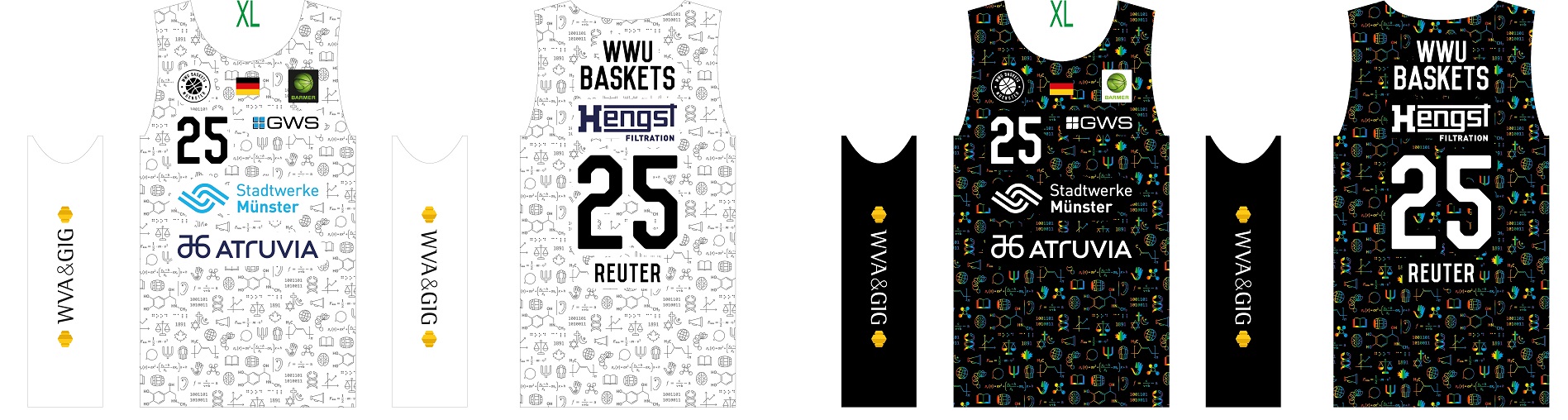 Wende-Trikot Basketball aus recyceltem Polyester