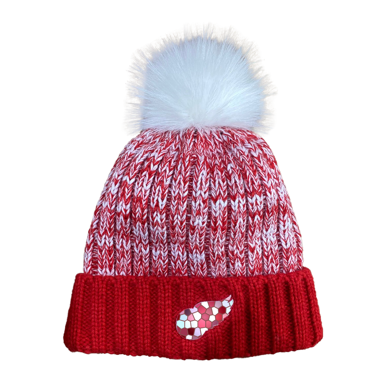 Pudelmütze Flames mit Ladies Pompom innen Fleeceband
