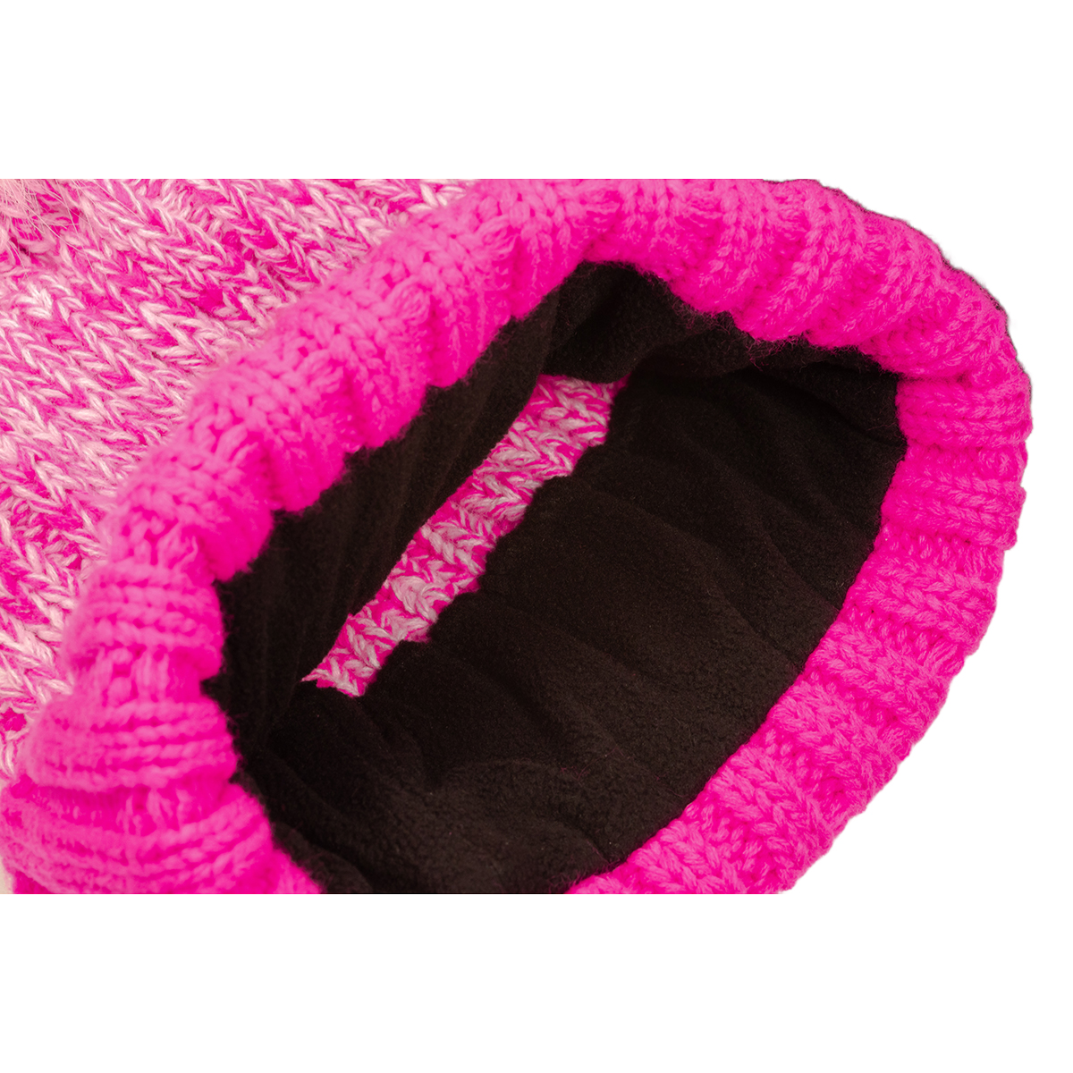 Pudelmütze Flames mit Ladies Pompom innen Fleeceband