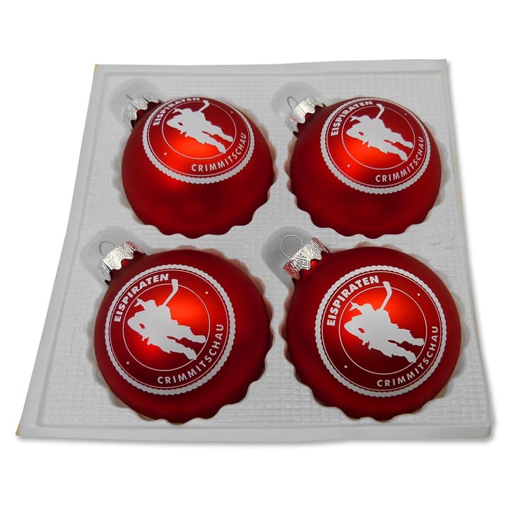 Weihnachtskugeln 8 cm aus Glas 4-er Set